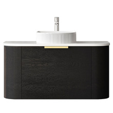 Bondi Wall Hung Single Vanity with Pure White Countertop